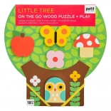 Petit Collage robustes Holzpuzzle Kleiner Baum