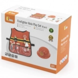 VIGA Feuerwehr-Verkleidung für Kinder mit Weste und Holz-Zubehör, 8-teilig