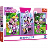 Puzzle 3x80 Minnie und Freunde von Disney Trefl