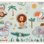 Holzpuzzle mit Safari-Geräuschen