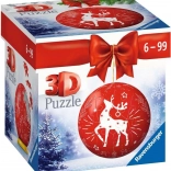 Ravensburger 3D Puzzleball Weihnachtskugel rot 54 Teile