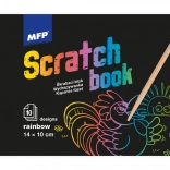 Kratzerbild Block 14x10cm Mix/Regenbogen