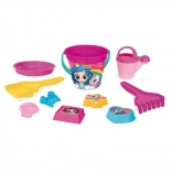 Rosa Sandspielset für Kinder IML, 10 Teile