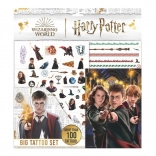 Großes HARRY POTTER Tattoo‑Set mit Malbuch im Beutel
