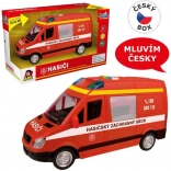 Feuerwehr-Lieferwagen mit Schwungrad, Sound und Licht