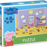 Puzzle Peppa Pig – Spielen im Kinderzimmer, 60 Teile