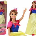 Puppe Anlily Prinzessin mit langen dunklen Haaren und gelbem Kleid