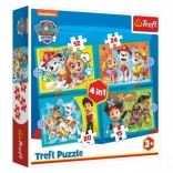 Puzzle 4-in-1 PAW Patrol lustige Truppe 3+ TREFL