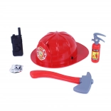 Feuerwehr-Set mit Helm auf Karte