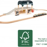 Holzeisenbahn mit Bahnhof small foot