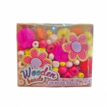 Kleine Holzperlen rosa – Kreativset zur Schmuckherstellung