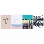 Heft A4, 96 Blatt, Mix aus Designs