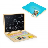 Holzlaptop mit Magnettafel und Buchstaben ECO TOYS