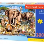 Puzzle mit 200 Teilen – Savanna Animals
