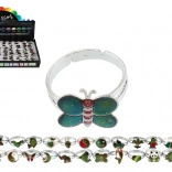 Verstellbarer Stimmungsring, der je nach Temperatur die Farbe wechselt – Mix verschiedener Designs, 100 Stück im Box