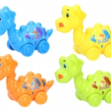 Dinosaurier mit Aufziehmotor 14 cm – bunte rollende Spielzeuge für Kinder
