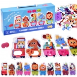 Lernpuzzle Zug mit Alphabet und Tieren, 40 Teile