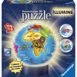 Ravensburger 3D Leuchtende Puzzle Kugel Globus 72 Teile