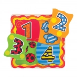 Holzpuzzle mit Zahlen 1–4 Bigjigs Toys