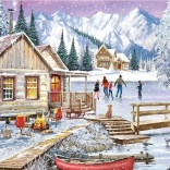 GIBSONS Puzzle Winter in der Hütte 1000 Teile