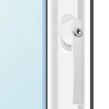 Abschließbarer Fenstergriff mit Schlüssel – weiß