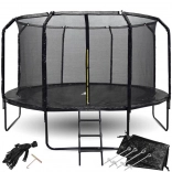 Gartentrampolin SkyFlyer 426 cm mit Sicherheitsnetz und Leiter