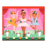 Beidseitiges Puzzle Ballerinas 2-in-1 PETIT COLLAGE, 49 Teile