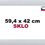 Aluminiumrahmen für Puzzles 59,4 x 42 cm - silber