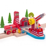 Holzset Rettungsteams Bigjigs Rail Feuerwehr