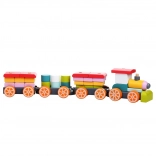 Holzzug CUBIKA mit drei Waggons - Holzpuzzle, 35 Teile