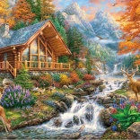 Puzzle Ruhe hoch in den Bergen 1000 Teile