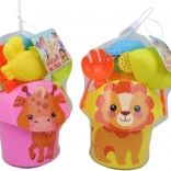 Sandspiel-Set mit Tierfigur 7 Stk.