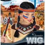Perücke mit Indianer-Stirnband