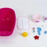 Große Wanne mit Zubehör für Puppen