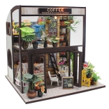 Miniatur-Haus Café – Bausatz mit LED-Beleuchtung