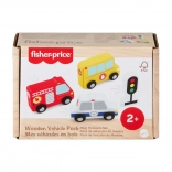 Set aus Holzfahrzeugen von Fisher-Price