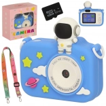 Blauer digitaler Kinderfotoapparat Astronaut