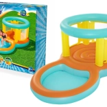Bestway Jumptopia 2-in-1 aufblasbarer Kinderspielplatz mit Planschbecken und Trampolin