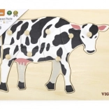 Montessori-Holz-Steckpuzzle – Kuh VIGA