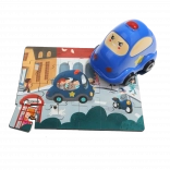 TOP BRIGHT Holzpuzzle mit Spielzeug – Polizeiauto, 24 Teile