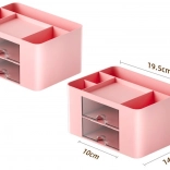 Rosa Tischorganizer mit Schubladen