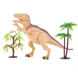 Tyrannosaurus rex mit Sound und Licht – brauner interaktiver Dinosaurier 23 cm