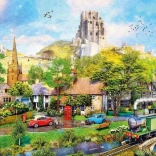 Puzzle Unterhalb der Burg Corfe 1000 Teile