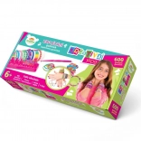 Set zur Herstellung von Gummiband-Armbändern mit Webrahmen und 600 Gummibändern