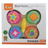 VIGA Holzpuzzle Schmetterling für Kinder (13 Teile)