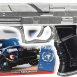 Metall-Spielzeug-Polizeipistole mit Knallplättchen, 8-schüssig PRONTO INTERVENTO