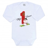 Baby-Body mit Aufdruck Meine ersten Weihnachten NEW BABY