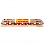 Zug Bigjigs Rail Eurostar mit Schienen