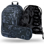 Schulset BAAGL Core Technic: Rucksack, Federmäppchen, Beutel