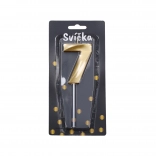 Partykerze Nummer 7 Gold